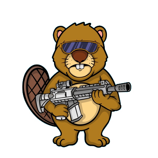 Oregon Beaver With Rifle